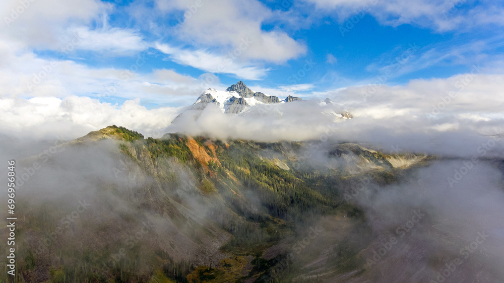 clouds over the mountains