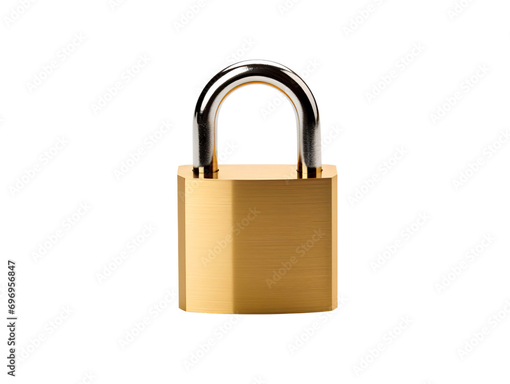 Close-Up of a Padlock, isolated on a transparent or white background Close-Up of a Padlock, isolated on a transparent or white background