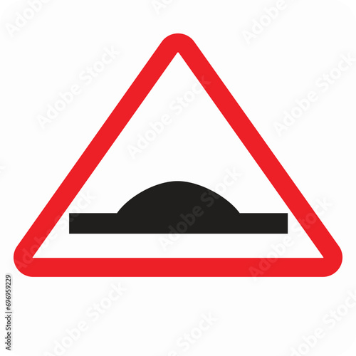 Road, traffic signal speed breaker icon vector eps