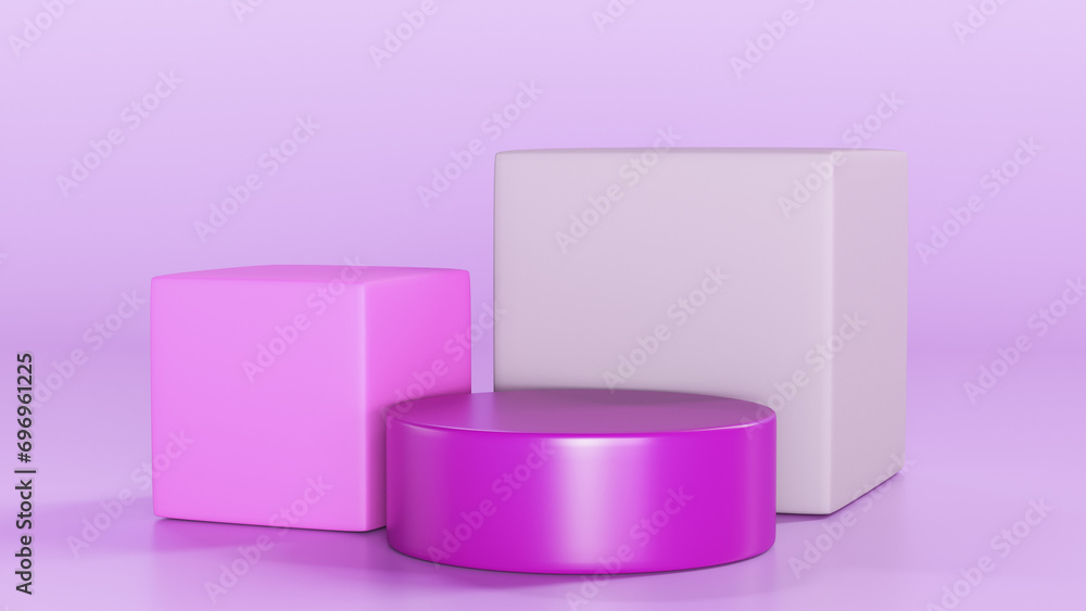 Mock up podium for product presentation, blue background, 3d render, 3d illustration Mock up podium for product presentation, blue background, 3d render, 3d illustration