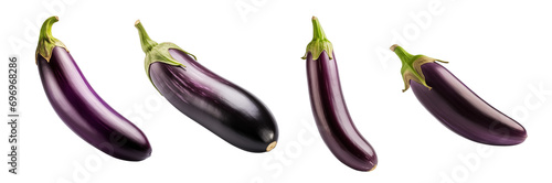 Isolated eggplant.  Fresh eggplant over white background photo