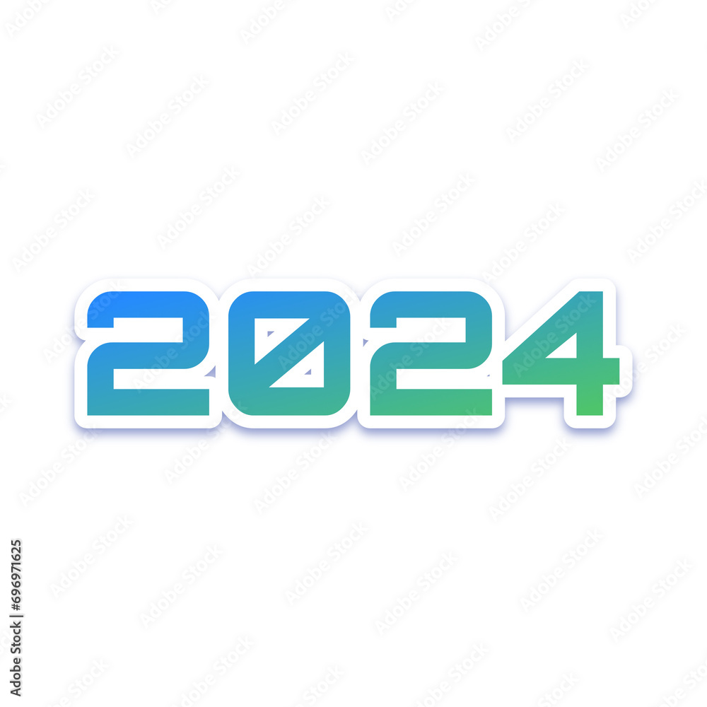 Happy new year 2024 design. With colorful truncated number illustrations. Premium design for poster, banner, greeting and new year 2024 celebration. Happy new year 2024 design. With colorful truncated number illustrations. Premium design for poster, banner, greeting and new year 2024 celebration.
