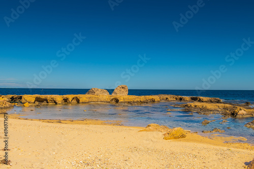 The Beach of Mahdia City in Tunisia. Norh Africa photo