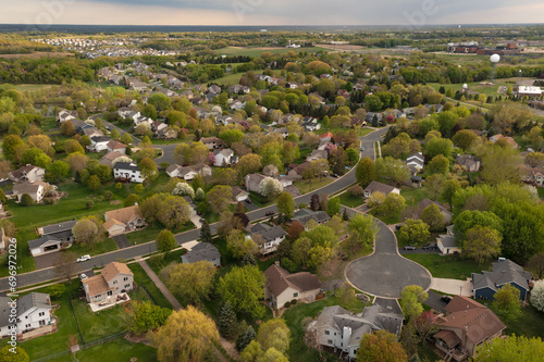 Obraz na płótnie Suburban Neighborhood in Springtime w salonie