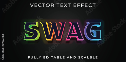 swag text effect design