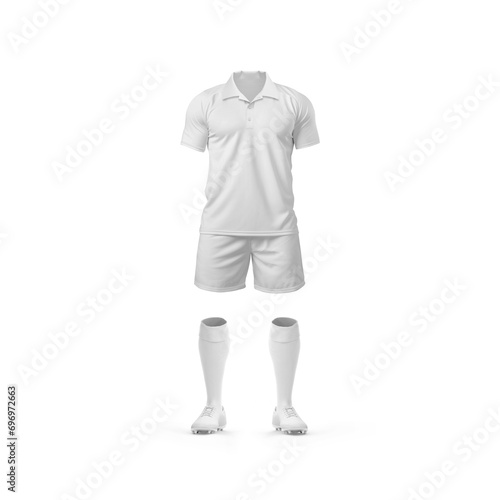 an image of a Rugby Player Uniform with a Polo Collar isolated on a white background