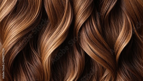 brown hair flowing in silky textured