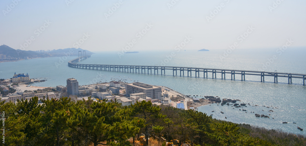 The cross-sea bridge in Dalian city China