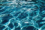 Summer Waves: Blue Water Surface Texture in Outdoor Pool