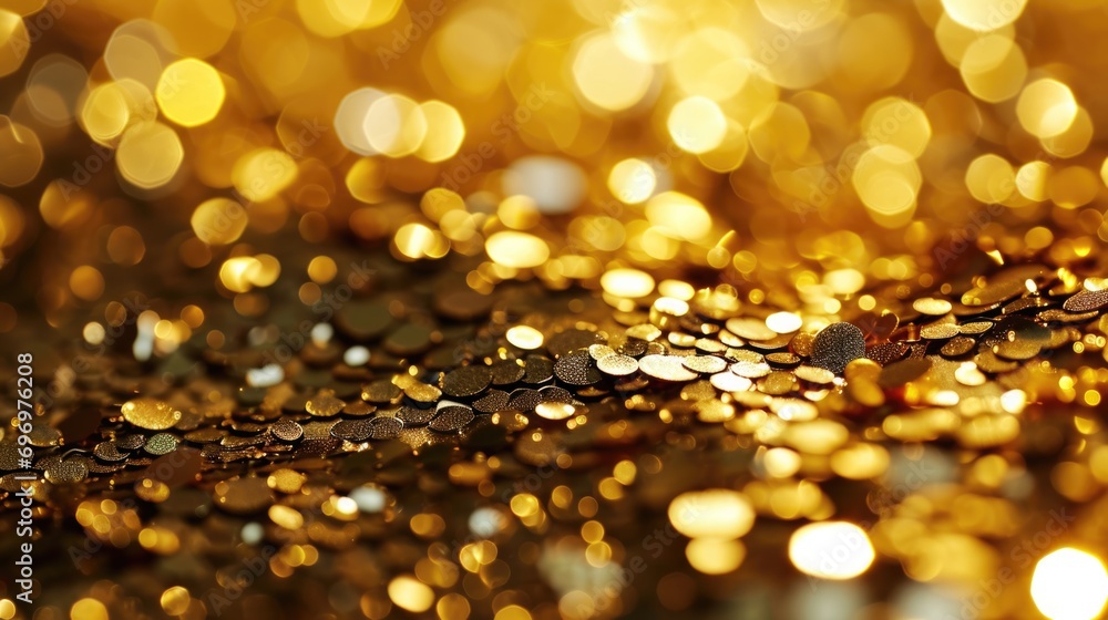 Glistening Gold Sequin Textile: A Luxurious Disco-Inspired Background