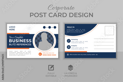 Creative corporate business modern post card design template layout, professional, Elegant postcard design, marketing postcard design, business postcard design, real estate postcard design