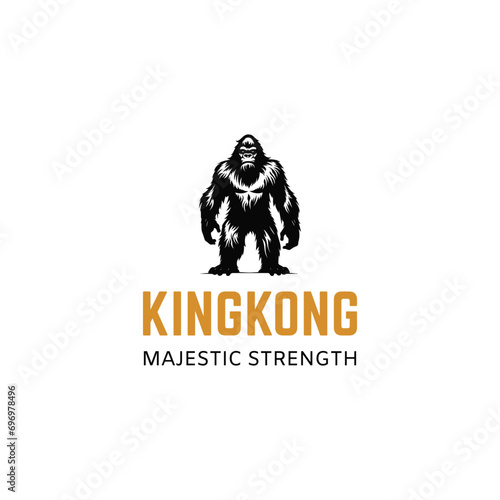  kingkong logo,giant kingkong was angry with a sharp gaze logo