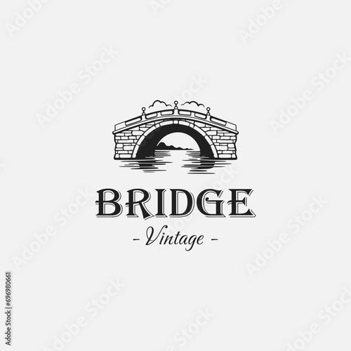 stone bridge logo,Brick Bridge Logo, Classic Building Design Inspiration