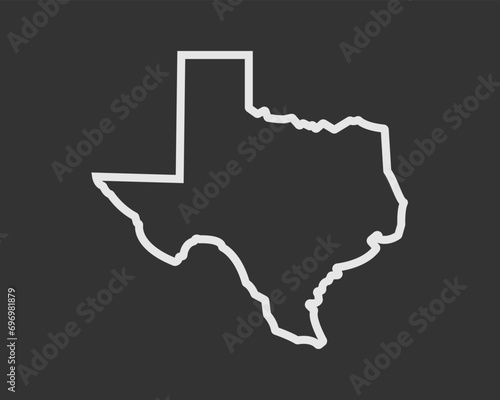 Vector illustration of the state of Texas, USA 