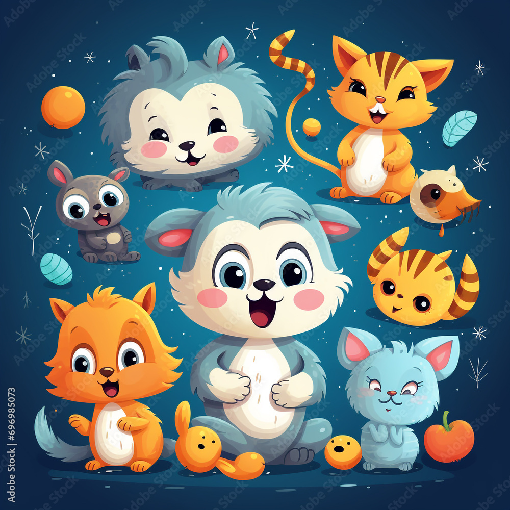 Naklejka premium set of animals