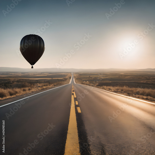 Balloon on a highway
