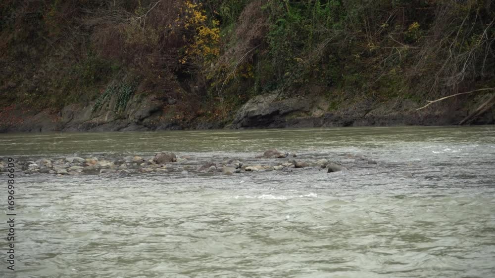 A quick stream of a mountain river symbolizes excitement, anxiety, danger, noise, and other emotionality. The strength of nature, flood, cataclysm, disaster A quick stream of a mountain river symbolizes excitement, anxiety, danger, noise, and other emotionality. The strength of nature, flood, cataclysm, disaster