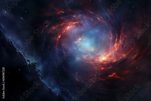 Mesmerizing swirling galaxy in deep space celestial