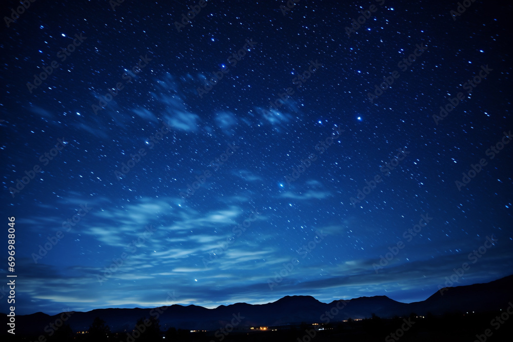 starry night sky with a shimmering