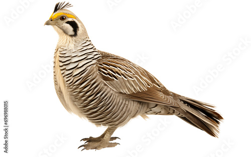 The Untamed Beauty of an Attwaters Prairie Chicken Isolated on Transparent Background PNG.