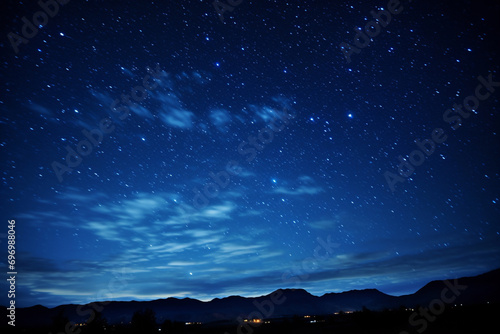 starry night sky with a shimmering