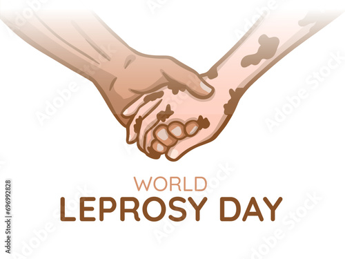 Hand drawn world leprosy day illustration photo