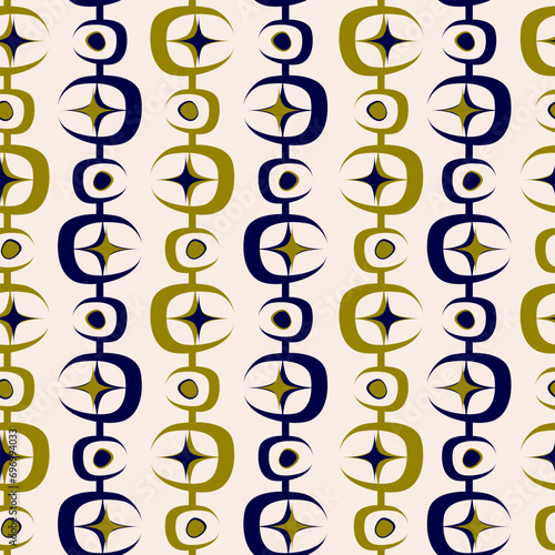 Seamless Pattern Mid Century Modern Retro Background Atomic Age Abstract Procreate Repeating Design 50s Digital Paper Print Fabric Textile Wallpaper