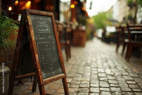 Pub Prominence: A-Board Chalkboard Outside a Rural Tavern – Discover Daily Specials and Local Favorites photo