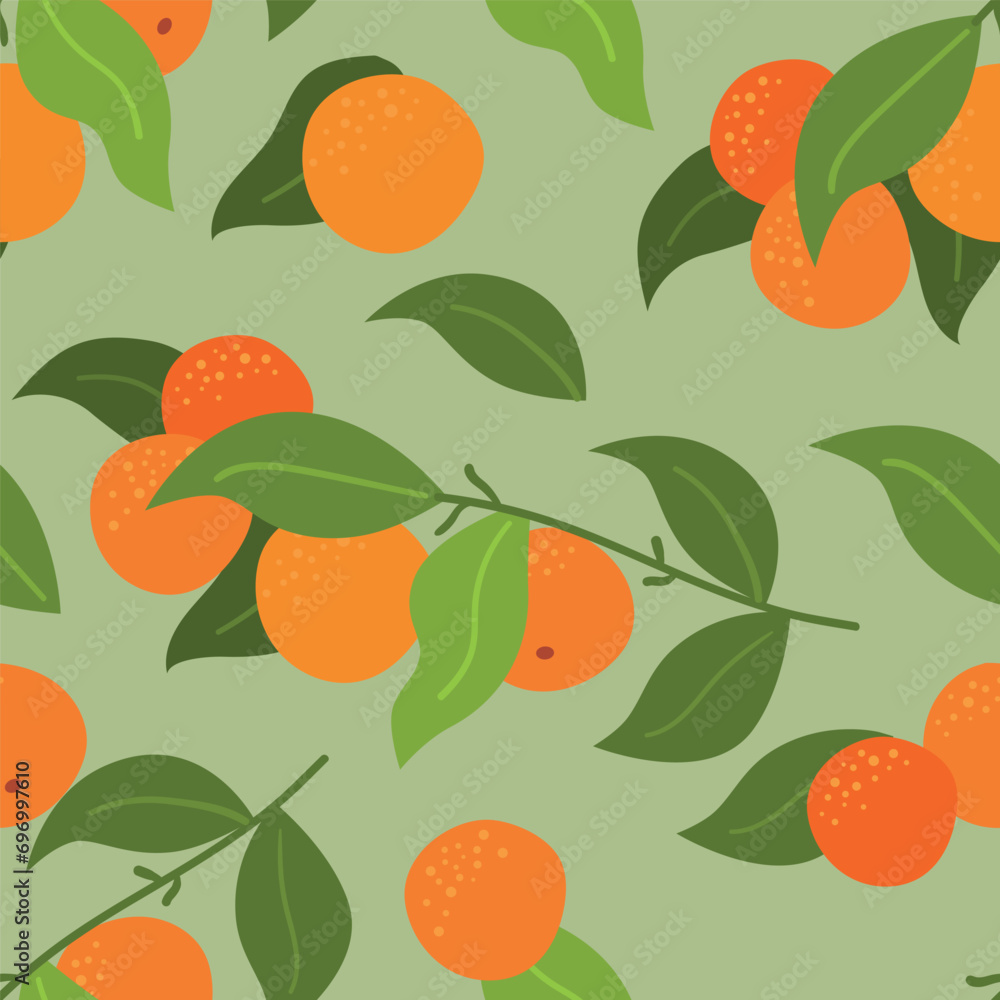 Zesty Citrus Grove Seamless Pattern Zesty Citrus Grove Seamless Pattern