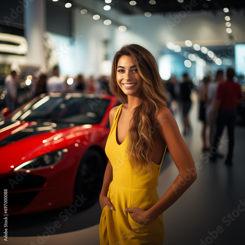 Beautiful Girl and luxury Car