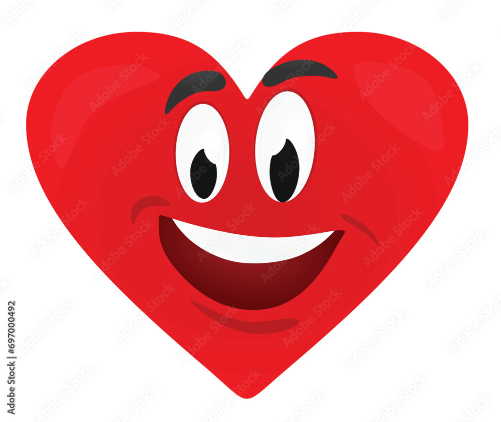 Heart character stand. vector illustration Heart character stand. vector illustration