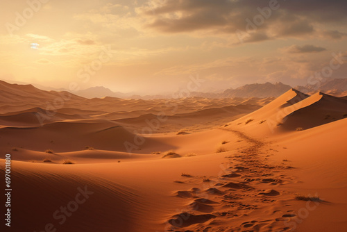 sunrise in the desert