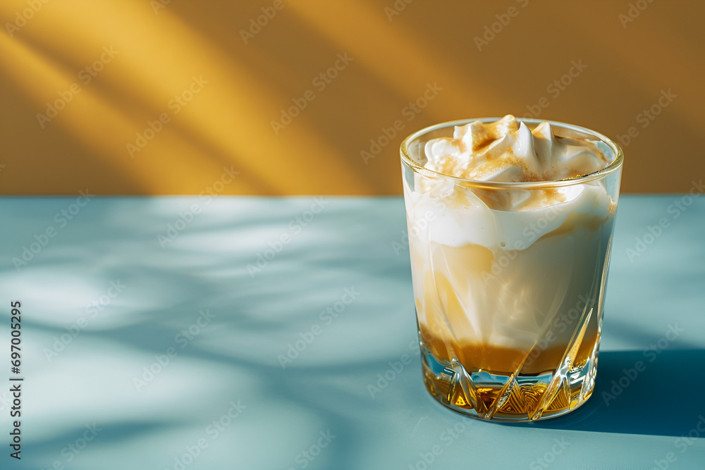 Iced Caramel Macchiato in Sunlight Iced Caramel Macchiato in Sunlight