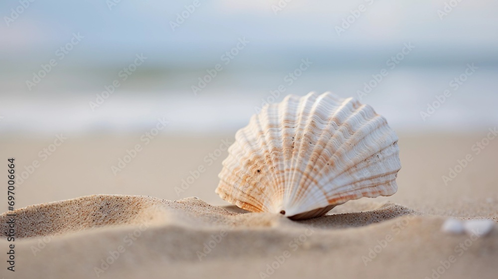 Seaside Solitude: A Lone Seashell's Whisper Seaside Solitude: A Lone Seashell's Whisper