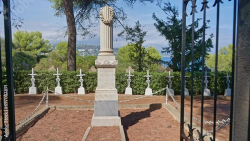 The Cemetery of Fighters of the Crimean War located on the north side of Ile Sainte-Marguerite, France photo