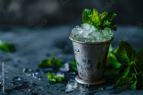 Mint Julep in Traditional Cup
 photo