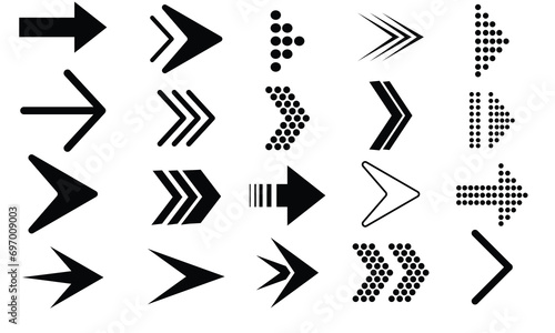Arrow icon. Mega set of vector arrows. Mega set Right arrows vectors.