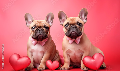 Two dogs celebrate Valentine's Day © Dubo