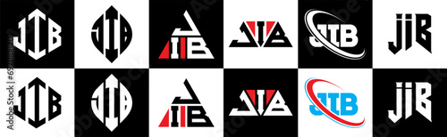 Obraz na plátně JIB letter logo design in six style