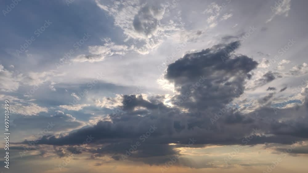 Epic sunset over the sea shore with clouds. Dark sunset. Orange blue sunset Epic sunset over the sea shore with clouds. Dark sunset. Orange blue sunset