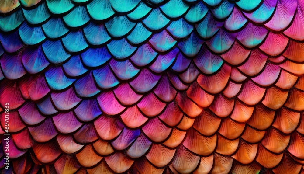 Close-Up of Vibrant Bird Feathers Close-Up of Vibrant Bird Feathers