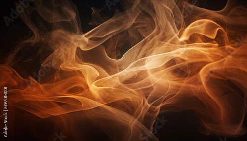 Close-Up View of Smoke on a Black Background