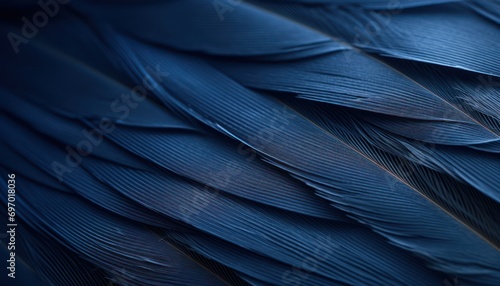 Close-Up of Blue Bird Feathers
