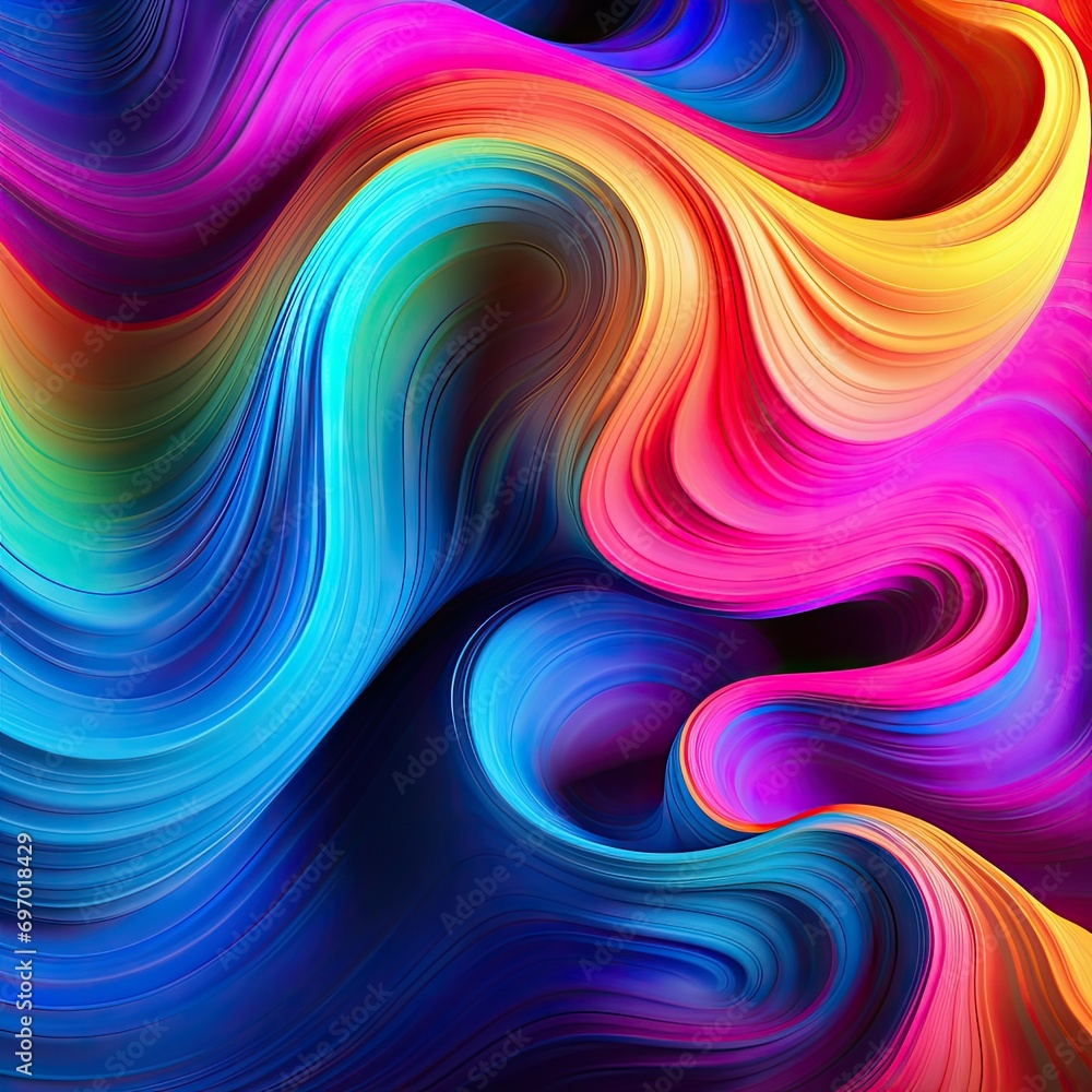 Vibrant rainbow psychedelic gradient color