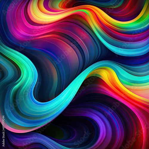 Bright rainbow psychedelic color gradient