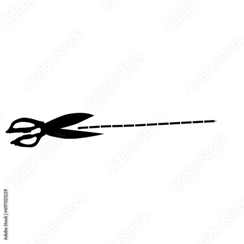 Scissors And Cutting Line 