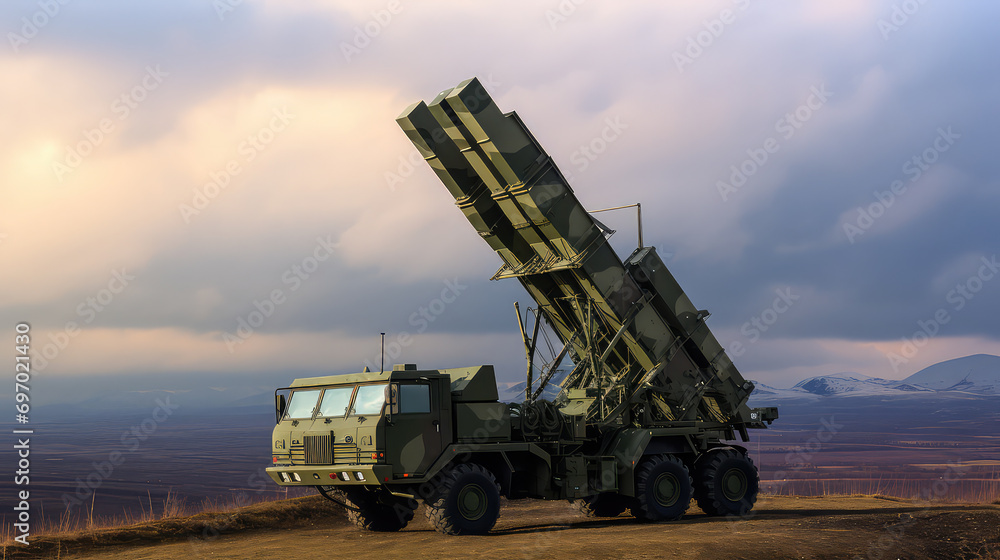 Obraz premium Patriot air defense system in the field