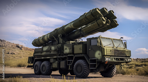Patriot air defense system in the field photo