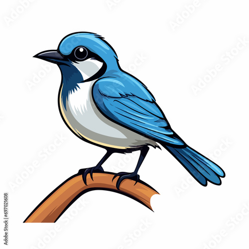 Bird flat vector illustration. Bird cartoon hand drawing isolated vector illustration. © OLGA