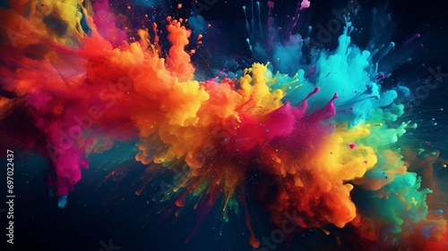 Colorful Splatters background © The